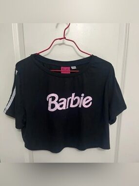 Barbie Black & Pink Cropped Top Cropped XL
